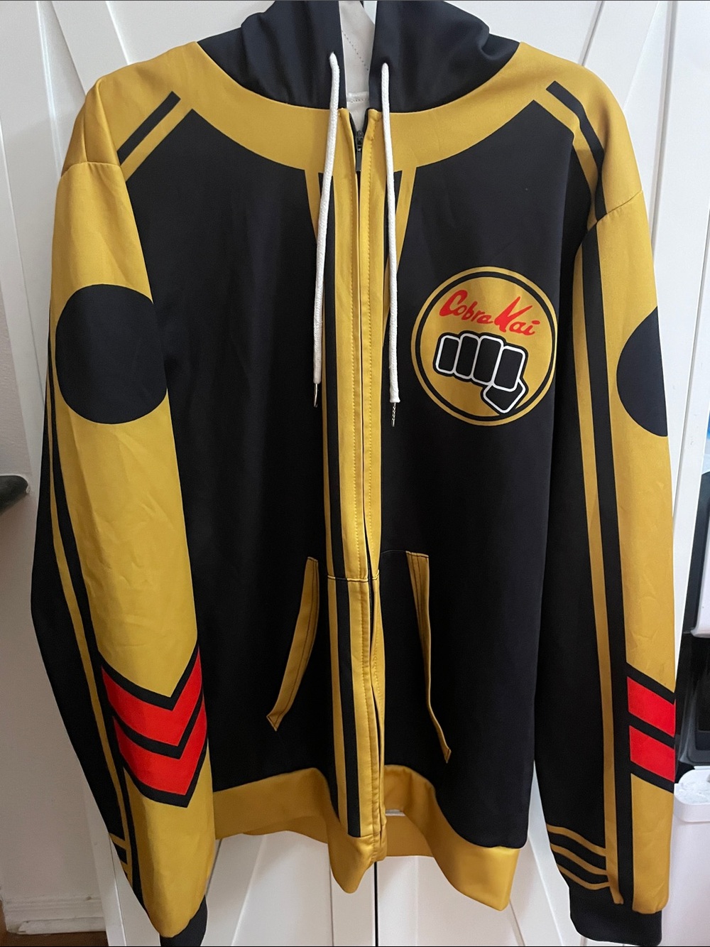 Cobra Kai Black & Yellow Zip-Up Hoodie